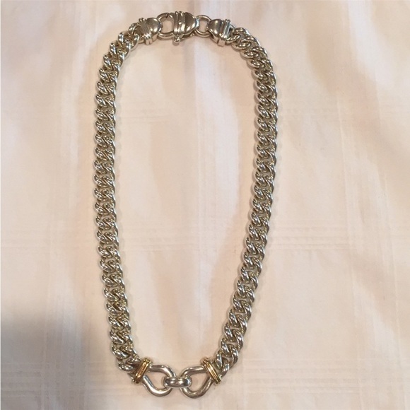 Sterling Silver and 18K Gold Chain Link Necklace - Picture 3 of 9